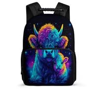 TPISLI Highland Cow Motif Rucksack for Kids 6-11 Years, Cattle Bookbag for Students, Durable Backpack, 1680D Fabric, Primary Classes, Daily Essentials