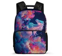 TPISLI Horse Backpack for Children Primary Age 6-11, Animal School Bag for Students, Lightweight Rucksack, 1680D Fabric, Primary Classes, Daily Essentials