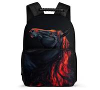 TPISLI Horse Daypack School Years 1-4 for Kids and Teens Primary Age 6-11 Animal Illustration Daypack Boys Girls, Lightweight Side Pockets School Travel