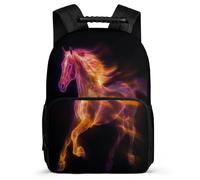 TPISLI Horse Design Bookbag for Students 6-11 Years Animal Print Daypack for Kids and Teens Primary Classes, Lightweight Adjustable Straps Travel Daily Use