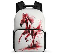 TPISLI Horse Design Daypack for Boys Primary School, Animal Print Backpack Primary Age 6-11, Durable School Bag, Sturdy Handle, Outdoor Travel, Day Trips