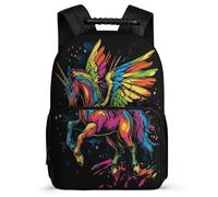 TPISLI Horse Design Rucksack for Kids and Teens Primary Classes Animal Print Rucksack 7-11 Year Olds Boys, Soft Felt Details Sturdy Handle Birthday Gift