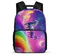 TPISLI Horse Design School Backpack 7-11 Year Olds for Boys, Horse Print Daypack for Boys Girls, Lightweight Bag, 1680D Fabric, Primary Classes, Daily Essentials
