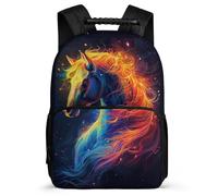 TPISLI Horse Motif Daypack for Children Primary School, Animal Printed Backpack Primary Age 6-11, Durable School Bag, Sturdy Handle, Outdoor Travel, Day Trips