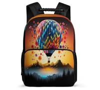 TPISLI Hot-air Balloon Rucksack for Kids School Years 1-4 Flowers Backpack School Years 2-5 Kids and Teens, Sturdy Handle Adjustable Straps Outdoor Day Trips