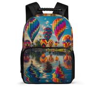 TPISLI Hot-air Balloon School Backpack for Students 7-11 Year Olds Colorful Scenery Bookbag for Kids and Teens Year 2-5, Adjustable Straps Sturdy Handle Back to School Gift