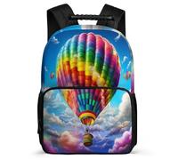 TPISLI Hot-air Balloon School Backpack School Years 1-4 for Kids and Teens 7-11 Year Olds Colorful Scenery Rucksack Students, Sturdy Handle Adjustable Straps Birthday Gift