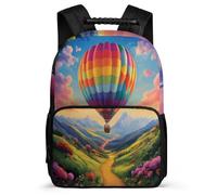 TPISLI Hot Air Balloons Backpack for Boys Girls School Years 1-4 Colourful School Bag Primary Age 6-11 Kids, Adjustable Straps Soft Felt Details Travel Daily Use