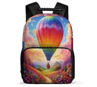 TPISLI Hot Air Balloons School Bag School Years 1-4 for Kids and Teens 8-12 Years Colourful Backpack Children, 1680D Fabric Side Pockets Travel Daily Use