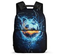TPISLI Ice and Fire Soccer Ball Rucksack for Kids and Teens Age 5-10 Football School Bag for Kids and Teens Primary School, Soft Felt Details Lightweight Outdoor Day Trips