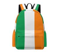 TPISLI Irish Flag Motif Daypack Girls Age 11 Irish Flag Backpack Teens 7-11 Year Olds Trendy Modern Spring Outing Backpack Junior School Hiking Day Trips School Gift