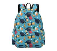 TPISLI Irish Flag Rucksack Children Year 5 Graduation Theme Backpack Girls Age 14 Lightweight Durable 11.6 Inch Laptop Daypack School Years 3-6 Daily Use School Gift