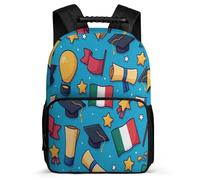 TPISLI Italy Flag Daypack for Kids and Teens Primary Age 6-11 Graduation Theme Rucksack for Students Junior School, 1680D Fabric Soft Felt Details Outdoor Day Trips