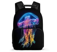 TPISLI Jellyfish Backpack for Kids and Teens Age 5-10 Ocean Creature Rucksack for Boys Girls Junior School, Adjustable Straps Soft Felt Details Daily Essentials