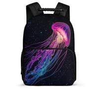 TPISLI Jellyfish Daypack for Kids and Teens 7-11 Year Olds Ocean Creature Backpack for Boys Girls School Years 1-4, Adjustable Straps Padded Back Travel Daily Use
