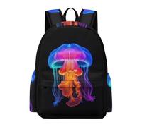 TPISLI Jellyfish Motif Bookbag Students Year 4 Marine Life Daypack Teens Year 9 Cool Spring Outing Backpack Junior School Daily Use Everyday Use Outdoor Gift