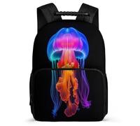 TPISLI Jellyfish Motif School Backpack Junior School for Children Age 5-10 Marine Life Rucksack Kids and Teens, Adjustable Straps Sturdy Handle Short Trips