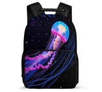 TPISLI Jellyfish Motif School Backpack Year 3-6 for Boys Girls Primary Age 6-11 Ocean Creature School Bag Kids and Teens, Lightweight Sturdy Handle Daily Essentials