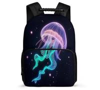 TPISLI Jellyfish School Backpack Primary Classes for Boys Girls Primary Age 6-11 Marine Life Backpack Girls, Lightweight 1680D Fabric Back to School Gift