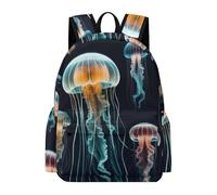 TPISLI Jellyfish School Bag Boys 8 Year Olds Marine Life Daypack Teens Year 7-9 Durable Cool 11.6 Inch Laptop Daypack Primary School Travel Daily Use Everyday Use