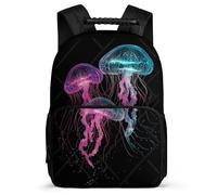 TPISLI Jellyfish School Bag for Kids and Teens Primary School Marine Life Daypack Primary Age 6-11 Students, Sturdy Handle Padded Back Travel Daily Use