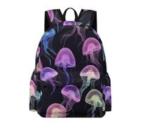 TPISLI Jellyfishs Bookbag Teens 12-16 Year Olds Ocean Creature Book Bag Students Year 9 Durable Lightweight Spring Outing Backpack Junior School Daily Use School Gift