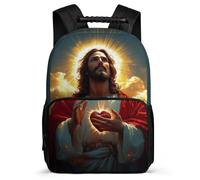 TPISLI Jesus Christian Motif Daypack for Students Age 5-10 Jesus Daypack for Children Primary Classes, Sturdy Handle Soft Felt Details Back to School Gift