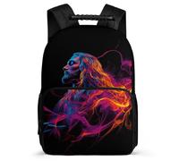 TPISLI Jesus Christian Print Backpack for Kids and Teens 7-11 Year Olds Jesus Motif Backpack for Girls Boys Primary Classes, Sturdy Handle Soft Felt Details School Travel