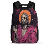 TPISLI Jesus Christian Rucksack for Kids 6-11 Years, Jesus Theme Bookbag for Students, Durable Backpack, 1680D Fabric, Primary Classes, Daily Essentials