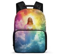 TPISLI Jesus School Backpack Junior School for Children Age 5-10 Jesus Christian Rucksack Kids and Teens, Adjustable Straps Sturdy Handle Short Trips