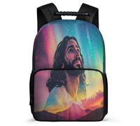 TPISLI Jesus Theme Daypack for Kids Primary School, Jesus Christian Backpack Age 7-12, Durable School Bag, Soft Felt Details, Short Trips, Everyday Use