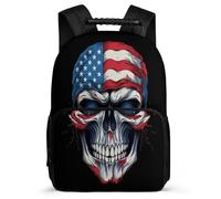 TPISLI Junior High School Backpack American Flag Skeleton Rucksack Teen Bookbag Skull Students Schoolbag Elementary Knapsack for Boys Girls