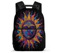 TPISLI Junior High School Backpack Bohemian Sun Rucksack Teen Bookbag Sun God Students Schoolbag Elementary Knapsack for Boys Girls