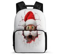 TPISLI Junior High School Backpack Father Christmas Rucksack Teen Bookbag Christmas Theme Students Schoolbag Elementary Knapsack for Boys Girls