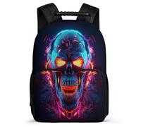 TPISLI Junior High School Backpack Skeleton Rucksack Teen Bookbag Skull Students Schoolbag Elementary Knapsack for Boys Girls
