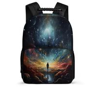 TPISLI Junior High School Backpack Starry Sky Rucksack Teen Bookbag Colourful Students Schoolbag Elementary Knapsack for Boys Girls