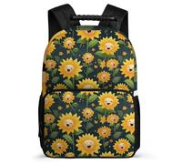 TPISLI Junior High School Backpack Sunflower Rucksack Teen Bookbag Flower Students Schoolbag Elementary Knapsack for Boys Girls