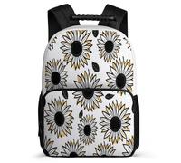 TPISLI Junior High School Backpack Sunflower Rucksack Teen Bookbag Flower Students Schoolbag Elementary Knapsack for Boys Girls