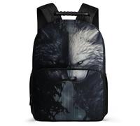 TPISLI Junior High School Backpack Wolf Rucksack Teen Bookbag Animal Wolve Students Schoolbag Elementary Knapsack for Boys Girls