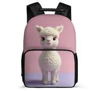 TPISLI Kawaii Alpaca Backpack for Boys Girls School Years 1-4 Animal Llama Backpack Primary Age 6-11 Kids, Adjustable Straps Lightweight Travel Daily Use