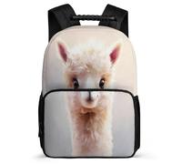 TPISLI Kawaii Alpaca Backpack for Girls Boys School Years 2-5, Animal Llama Rucksack for Kids, Lightweight School Bag, 1680D Fabric, Primary Classes, Daily Essentials