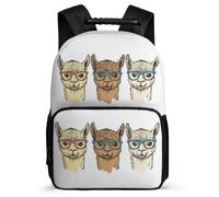 TPISLI Kawaii Alpaca Print School Backpack 7-11 Year Olds for Boys, Animal Motif Daypack for Boys Girls, Lightweight Bag, 1680D Fabric, Primary Classes, Daily Essentials