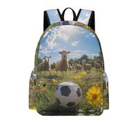 TPISLI Kawaii Backpack with Football Design, Large Capacity Soccer Lover Backpack for Boys School Rucksack for Teen Girls Cute Kawaii School Backpacks