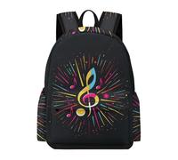 TPISLI Kawaii Backpack with Music Lover, Large Capacity Musical Symbols Design Backpack for Boys School Rucksack for Teen Girls Cute Kawaii School Backpacks
