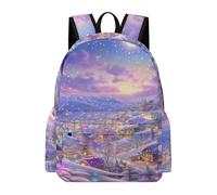 TPISLI Kawaii Backpack with Snow Scene, Large Capacity Beautiful Winter Theme Backpack for Boys School Rucksack for Teen Girls Cute Kawaii School Backpacks
