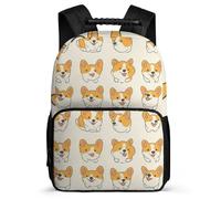 TPISLI Kawaii Corgis Dog Daypack for Girls Primary School, Puppy Pattern Backpack Age 5-10, Durable School Bag, Soft Felt Details, Short Trips, Everyday Use