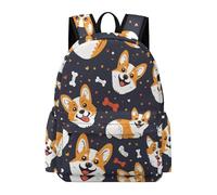TPISLI Kawaii Corgis Dog Kids School Backpack Cute Puppy School Rucksack Large Capacity Rucksack for Children, Schoolbags for Girls Age 8 to 15