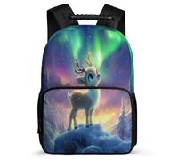 TPISLI Kawaii Deer Design Bookbag for Kids and Teens Primary School Cute Reindeer Daypack Primary Age 6-11 Boys Girls, 1680D Fabric Side Pockets Outdoor Day Trips
