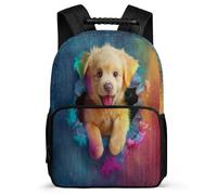 TPISLI Kawaii Dog Backpack for Boys Girls Year 3-6, Animal Puppy Design Rucksack for Students, Lightweight School Bag, Side Pockets, Padded Back, Travel Daily Use