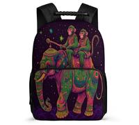 TPISLI Kawaii Elephant Daypack for Kids Primary School, Animal Print Backpack 6-11 Years, Durable School Bag, Soft Felt Details, Short Trips, Everyday Use